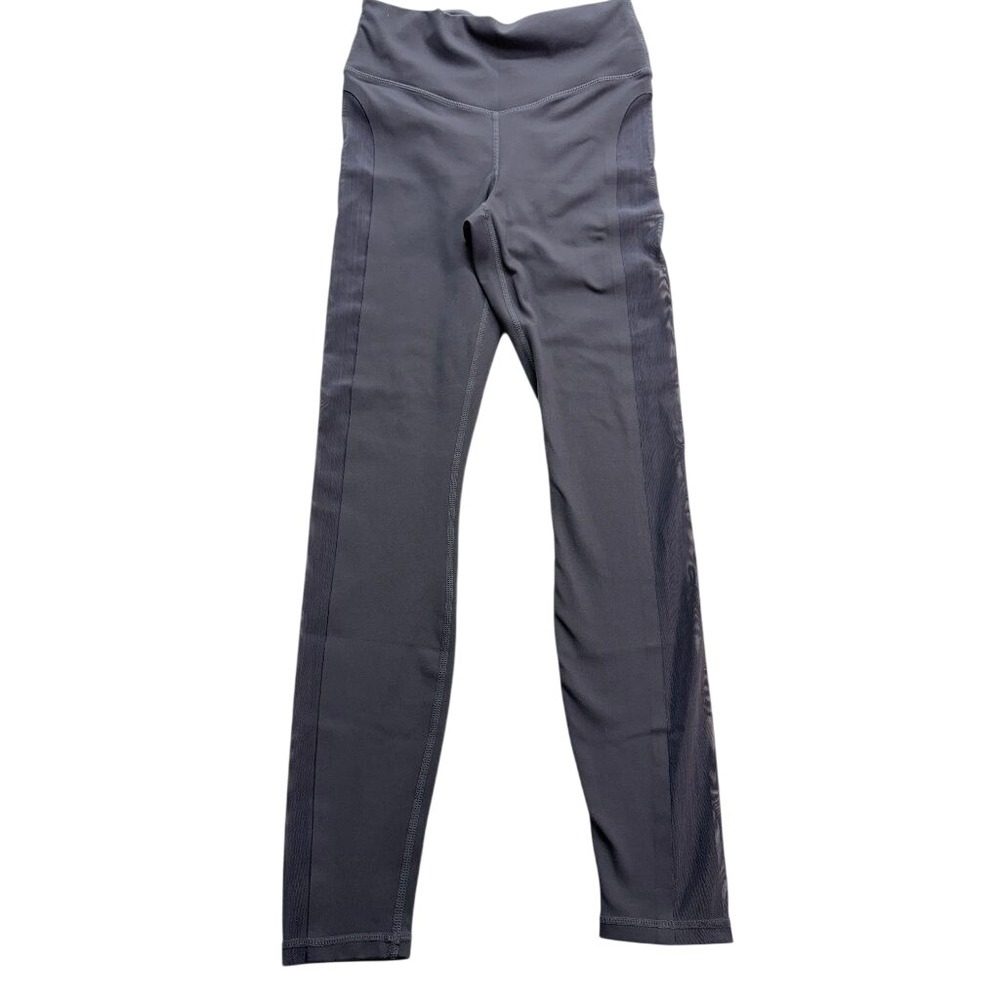 Fabletics Mesh‎ Panel High Waisted Athletic Leggings Women XS Gray